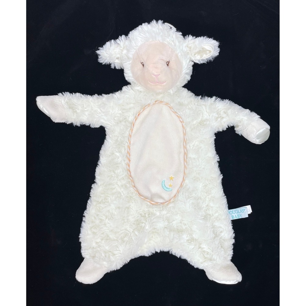 Douglas Baby Sschlumpies Lamb Sheep Lovey Swirl Fur Stars Moon Plush Blanket
